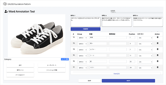 NICO独自アノテーション開発